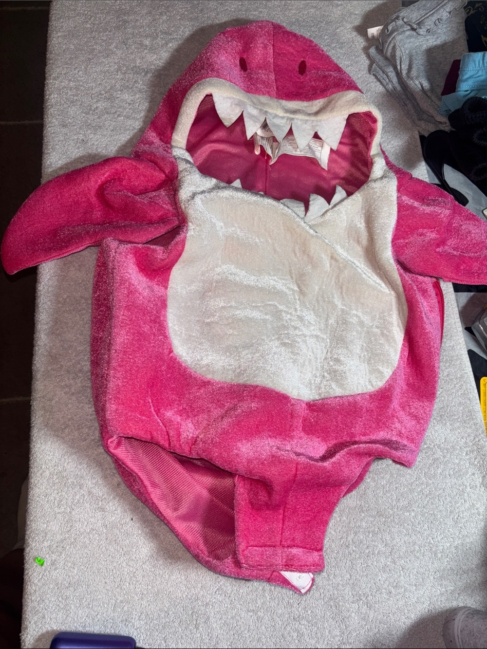 Nickelodeon Pink Shark Plush Hooded Costume with Cream Belly